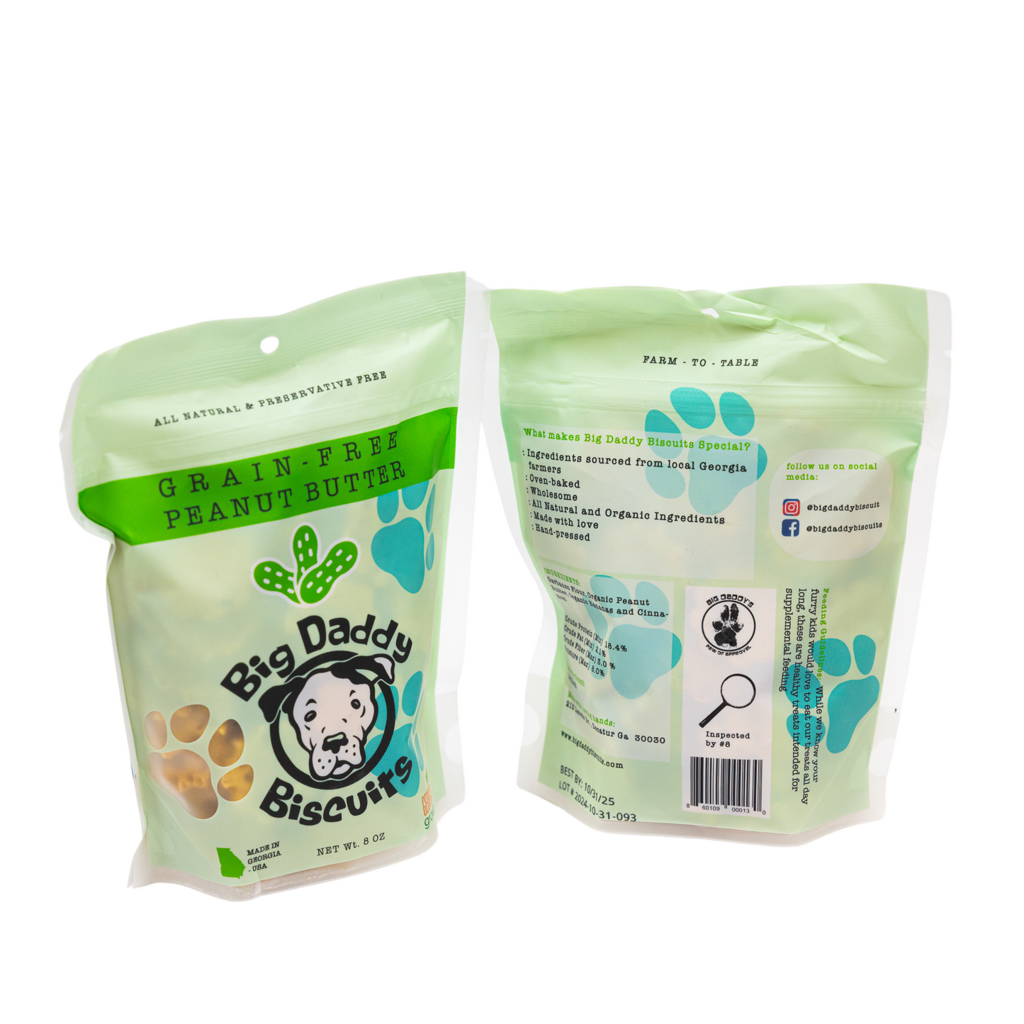 Grain Free Peanut Butter Dog Biscuits