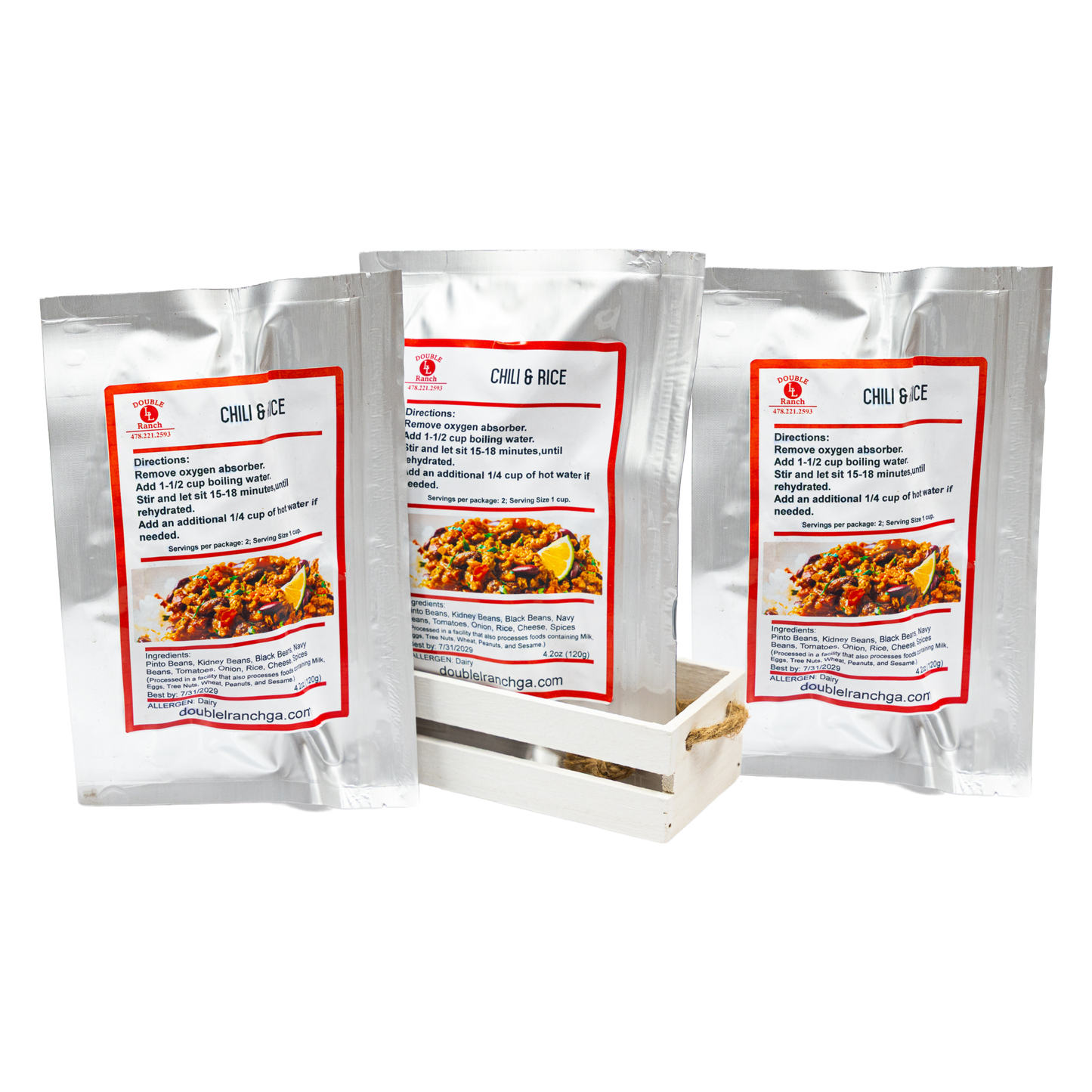 Freeze-Dried Chili and Rice Dinner