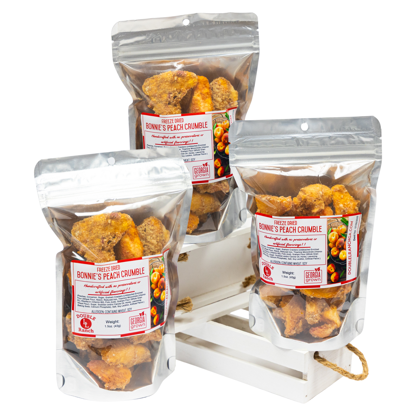 Freeze-Dried Peach Crumble