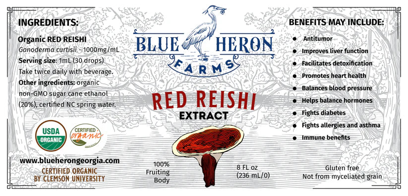 reishi tincture product label