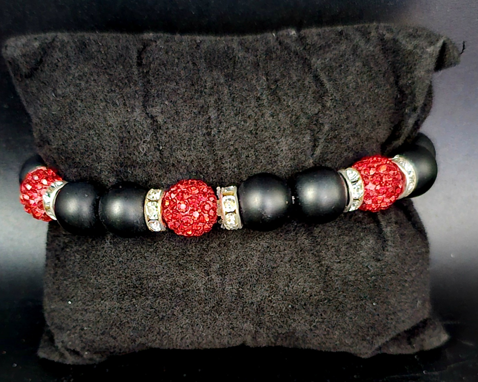 Oyster Shell Red & Black Bracelet