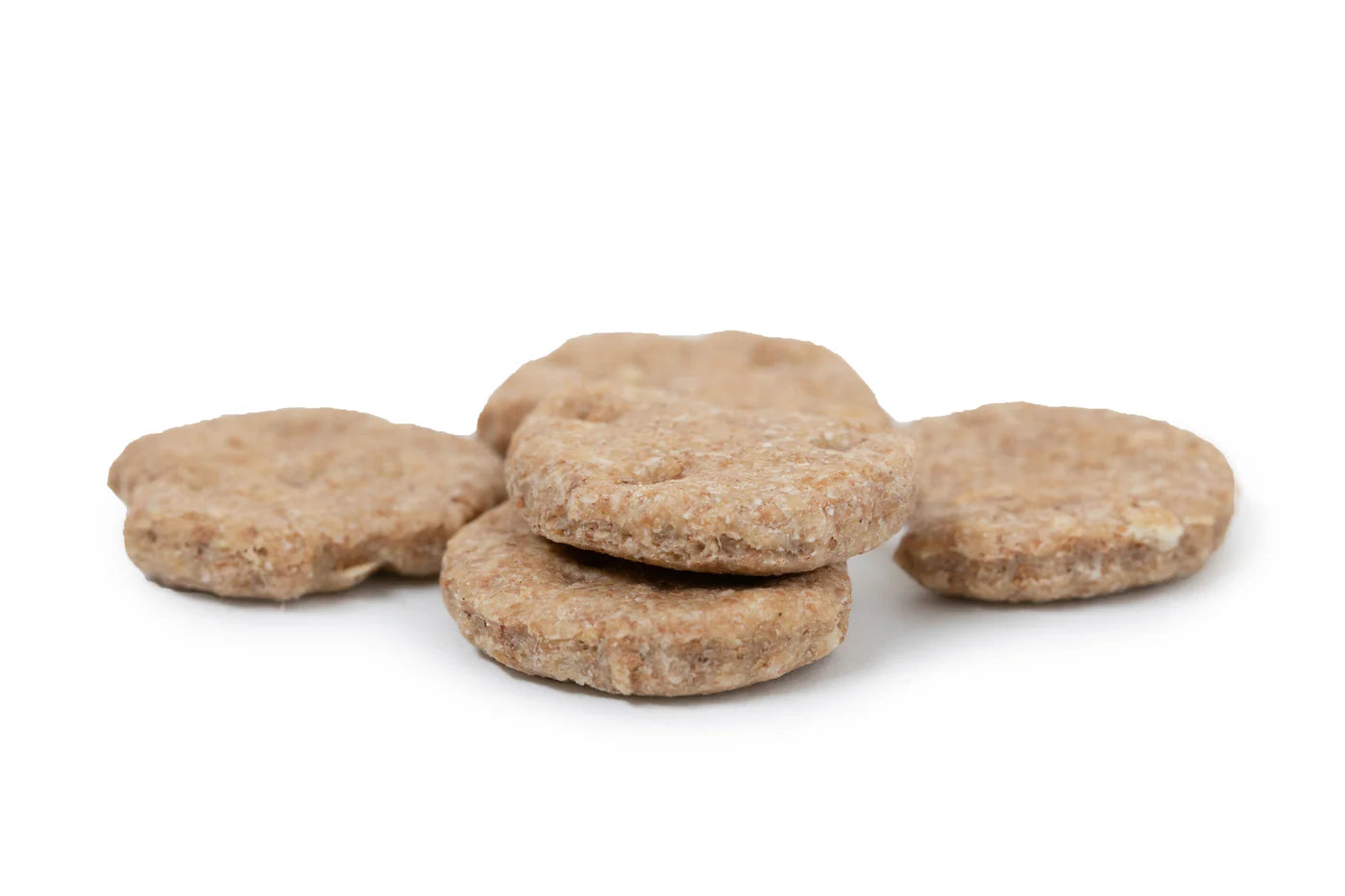 Crunchy Peanut Butter treats stack of four bsicuits