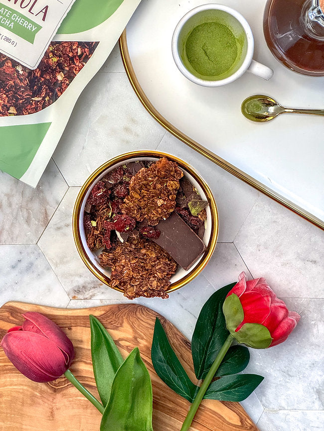 Chocolate Cherry Matcha Granola