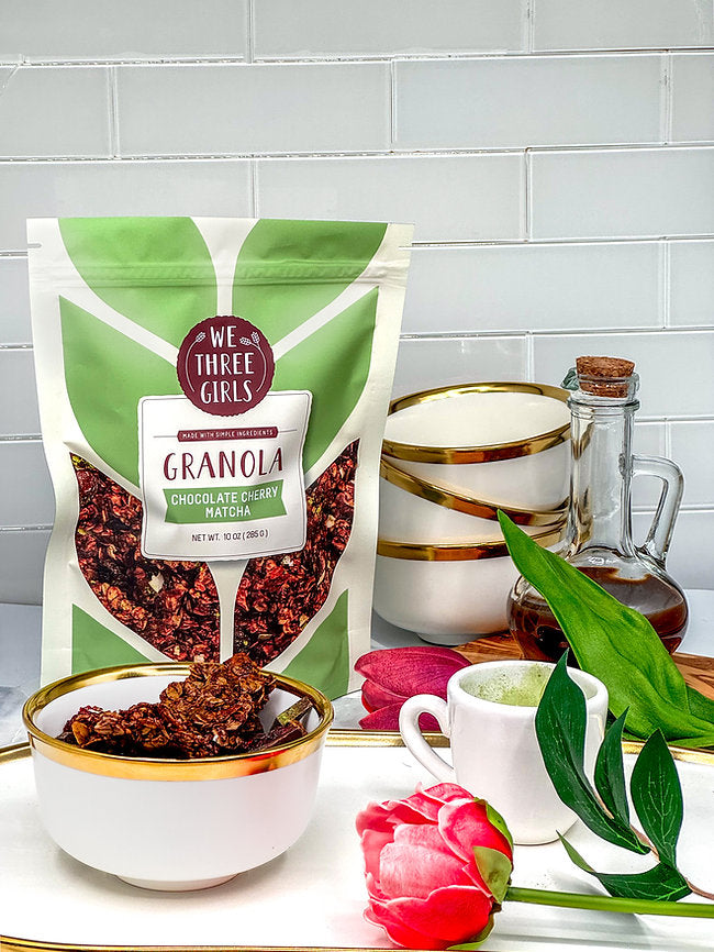 Chocolate Cherry Matcha Granola