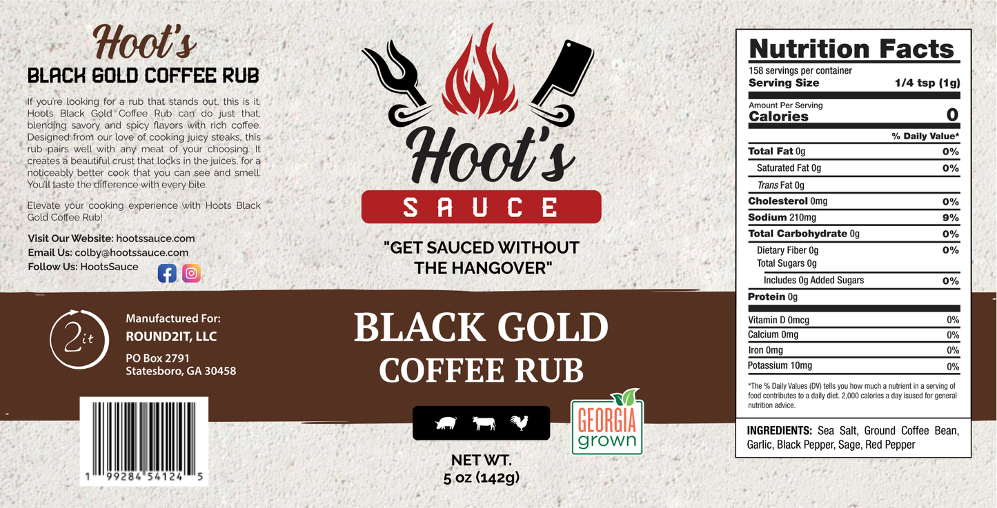 Hoot’s Black Gold Coffee Rub