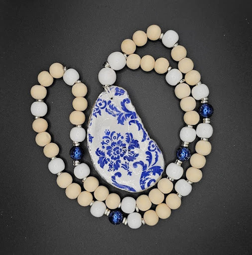 Oyster Shell Chinoiserie Necklace