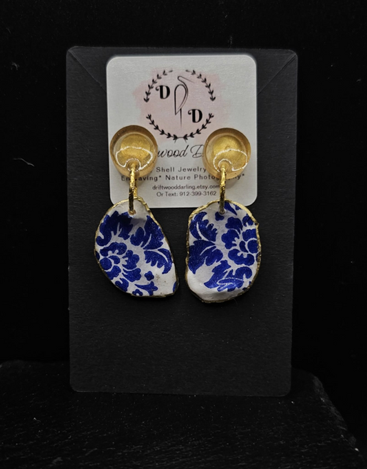 Oyster Shell Drop Earrings