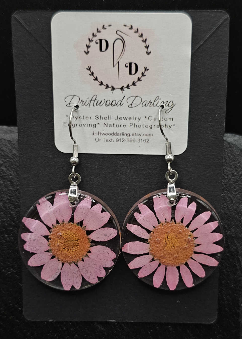 Pink Daisy Earring