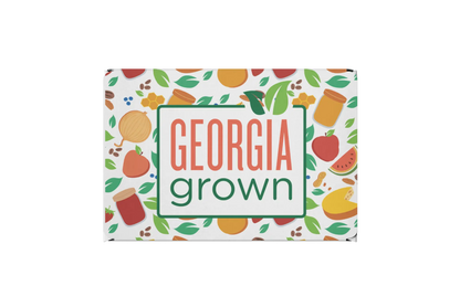 Front/top view of the Georgia Grown Branded 11.25x9x3 Mailer Box made for local businesses or gift givers to ship items in